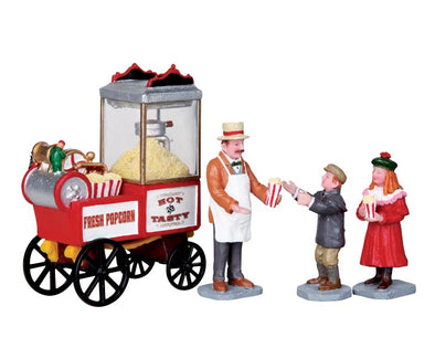 Lemax Popcorn Seller, Set Of 4 - 02832