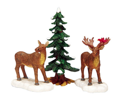 Lemax Mr. And Mrs. Moose, Set Of 3 - 32725