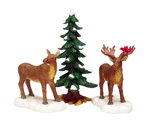 Lemax Mr. And Mrs. Moose, Set Of 3 - 32725