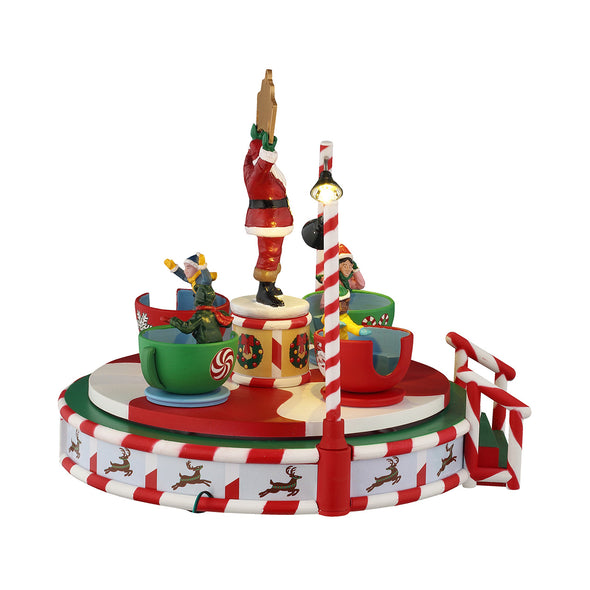 Lemax Santa's Peppermint Teacup Spinner - 54446