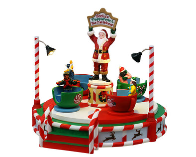Lemax Santa's Peppermint Teacup Spinner - 54446