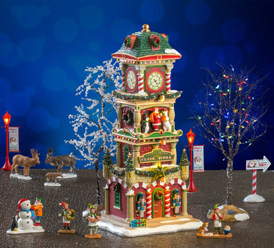 Lemax The Village Square Clock Tower Set - 56673