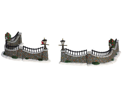 Lemax Stone Wall, Set Of 6 - 63576