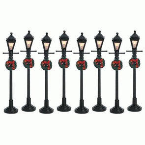 Lemax Gas Lantern Street Lamp Set of 8 - 64500
